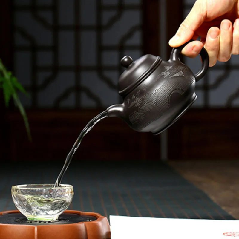 Teapot Yixing Zisha Clay Chinese Handmade Tea Pot Gongfu Tea Set 230ml High Quality New Design Safe Packaging With Gift Box