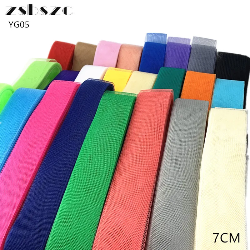 Zsbszc 7 см мягкая сетка из конского волоса Женская разноцветная отделка прозрачная