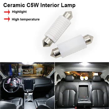 

2X Festoon 31 36 39 41mm C5W LED Lights Bulbs For Skoda Octavia A5 A7 2 Fabia Yeti BMW E60 F30 X5 E53 Inifiniti Car Trunk Lamp