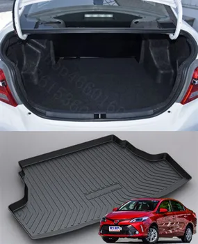 

Puou Non-Slip Waterproof For Toyota Vios 2014-18 Mat Rear Trunk Liner Cargo Floor Tray Carpet Guard Protector Car Accessories