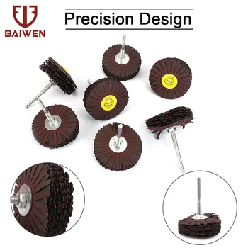 

1pc Dremel Accessories Rotary Tool Grinding Buffing Sandpaper Flap Wheel 80/120/150/180/240/320/400Grit For Metal