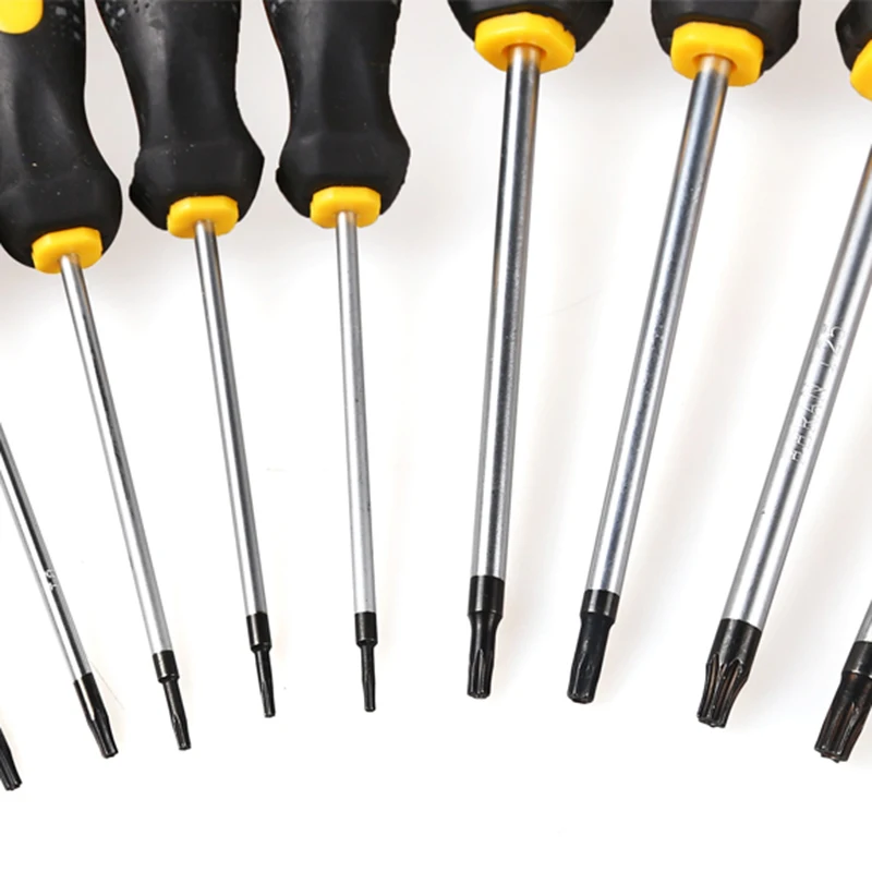Top-11Pcs Набор отверток CR-V Torx с отверстием, магнитный T5-T30, Набор отверток для ремонта телефона, набор ручных инструментов