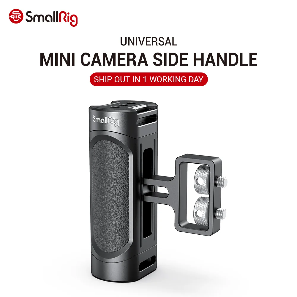 

SmallRig Mini Camera Side Handle with Two 1/4-20 Screws and strap eyelet for mirrorless/ digital camera /small cameras 2916