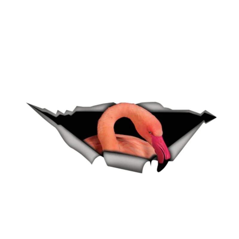 

Funny Flamingo 3D Car Sticker Car Accessories Vinyl Decal Cover Waterproof Headlight Rearvie Mirror PVC 13cm X 5cm