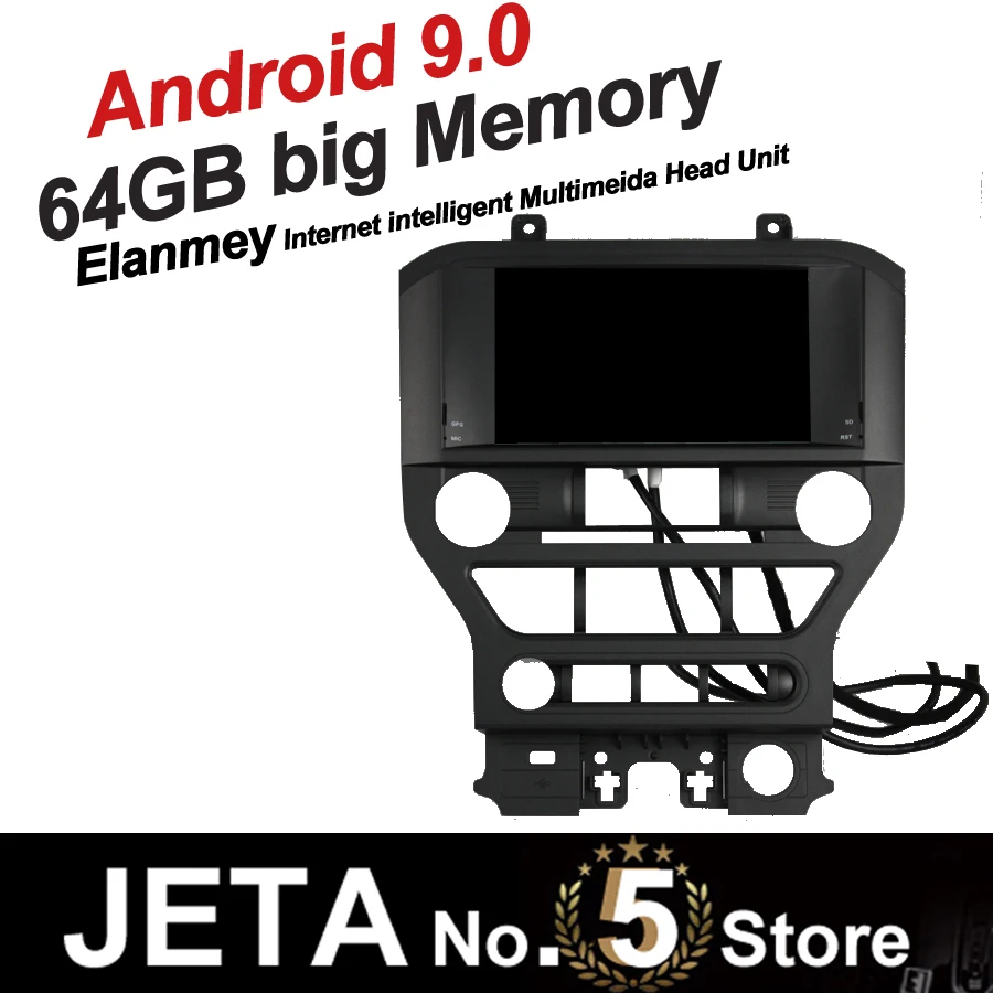 Clearance Fit for Ford Mustang 2015-17 Car Radio GPS Music player tape recorder Android 9.0 64GB big memory DSP equalizer IPS touch screen 7