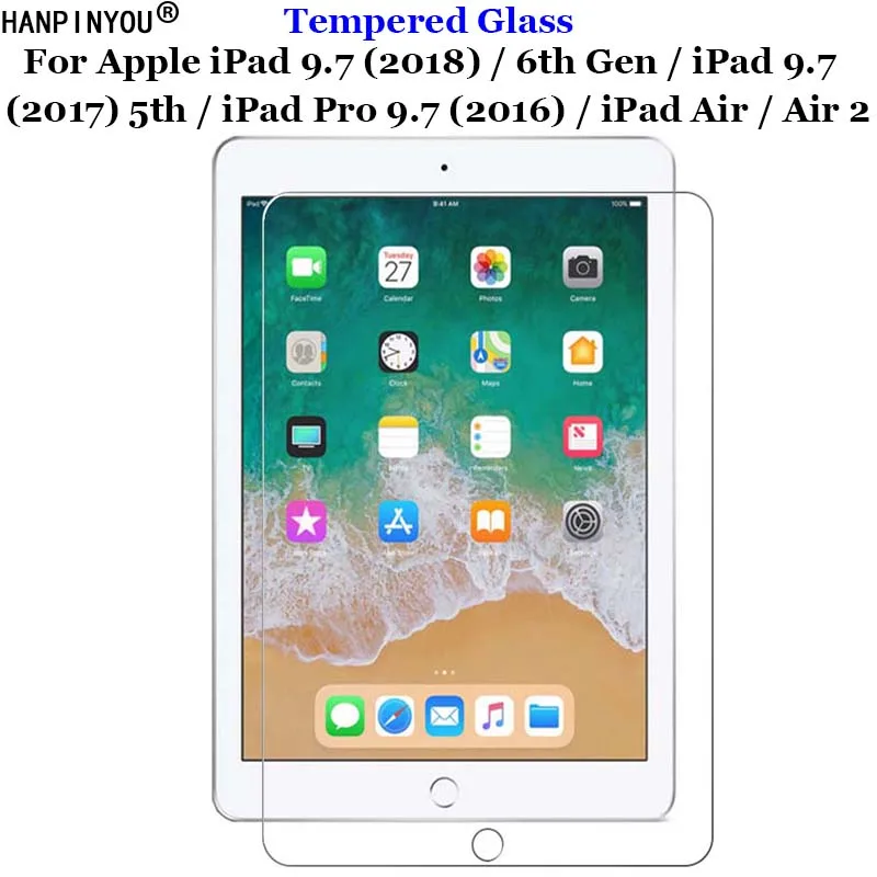 Для Apple iPad 9 7 (2018) (2017) 5th/iPad Pro (2016) Air Air2 закаленное стекло 9H 2.5D Премиум Защитная