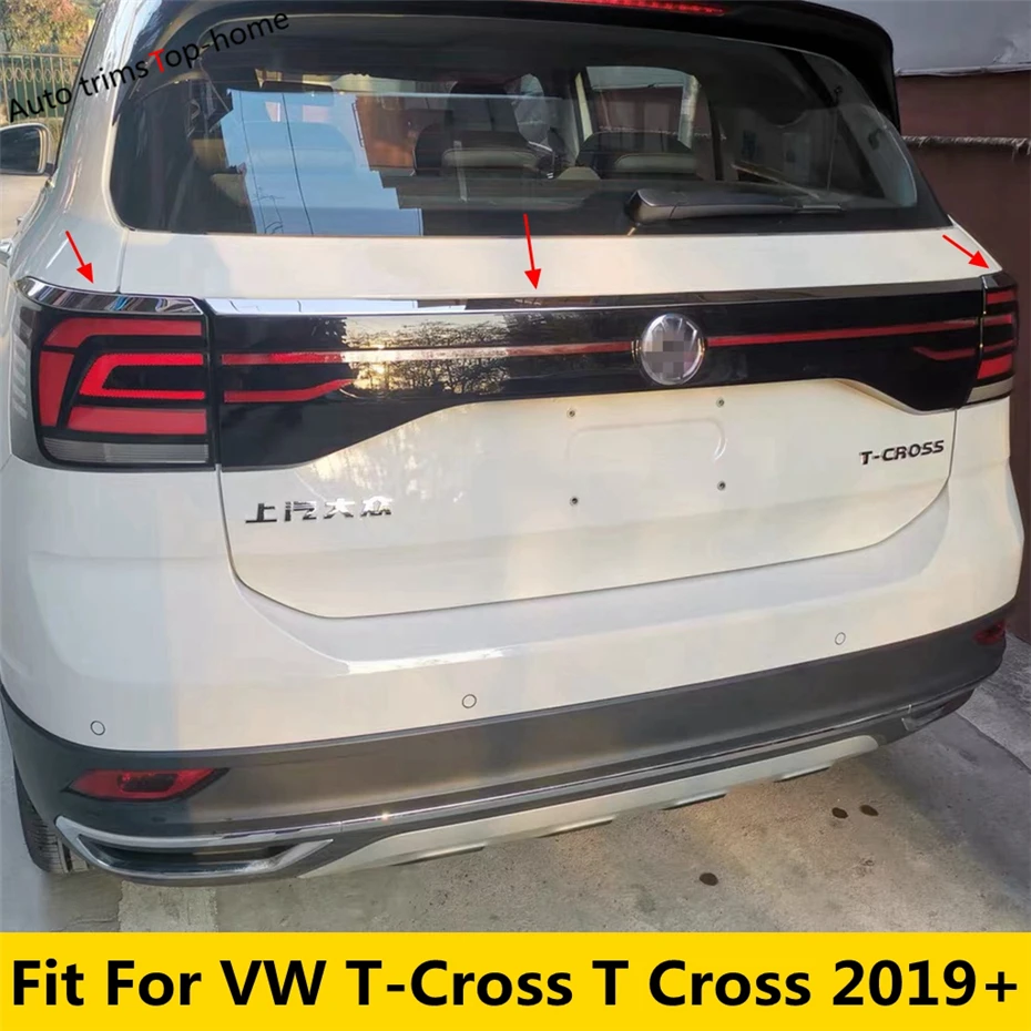 Portellone Posteriore Fanale Posteriore Lampada Sopracciglio Striscia Copertura Trim Accessori Esterni In Acciaio Inossidabile Per Vw T-Cross T Cross 