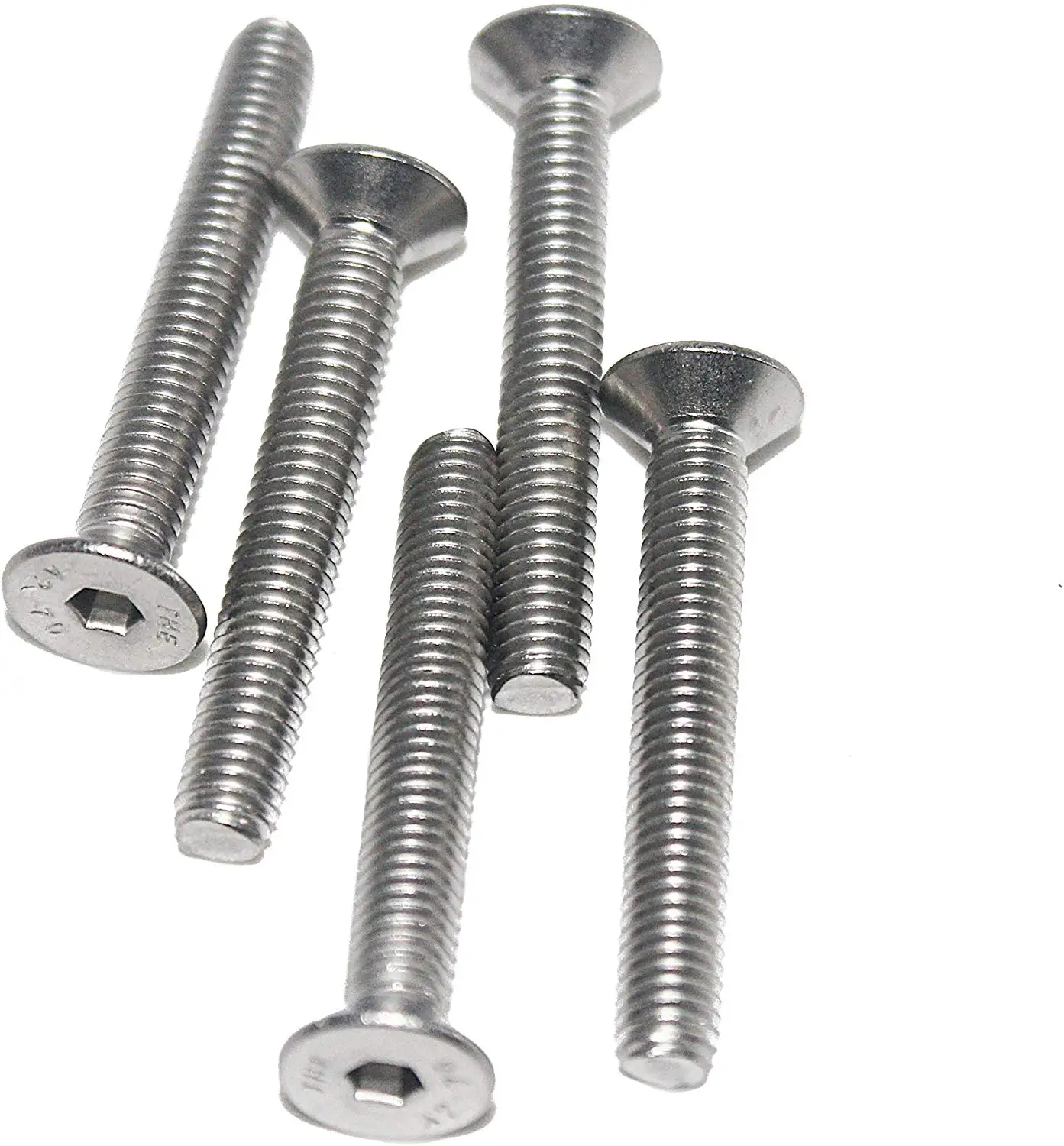 

Fullerkreg 18-8 Stainless Steel Hex Drive Flat Head Screw M10 x 1.5 mm Thread Size, 30 mm Long,Packs of 10
