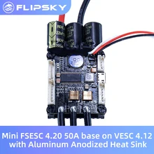 Электрический регулятор скорости для скейтборда Mini FSESC4.20 50A Base on VESC®4,12 с алюминиевым анодированным радиатором 12s ESC