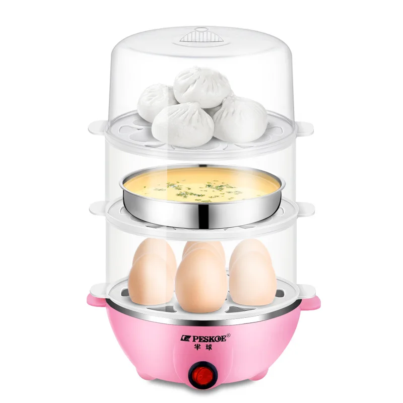

Hemisphere Y-ZDQ1 Egg Boiler Genuine Product Three Layer Household Stainless Steel Egg Steamer zhu dan ji Multi-functional Autom