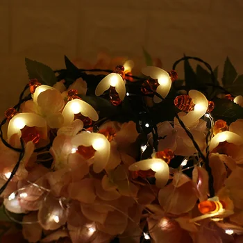 

Bee String Lights 20 Led Outdoor Solar Power LEDs Strings Waterproof Garden Patio Fence Gazebo Summer Night Light Decorations