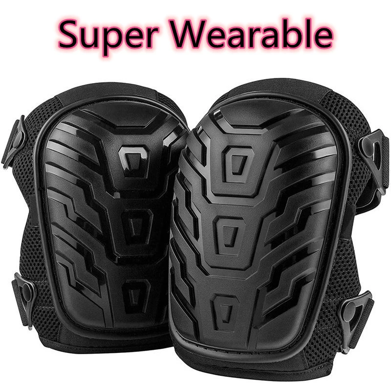 Work Knee Pads with Gel Padding Adjustable Straps Protect Good Shock