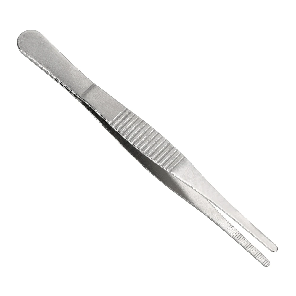 Tweezer Tool Barbecue Tweezers Stainless Steel Toothed Tweezer Long Barbecue Food Tong Straight Tweezer Home Medical Garden Kitchen BBQ Tool