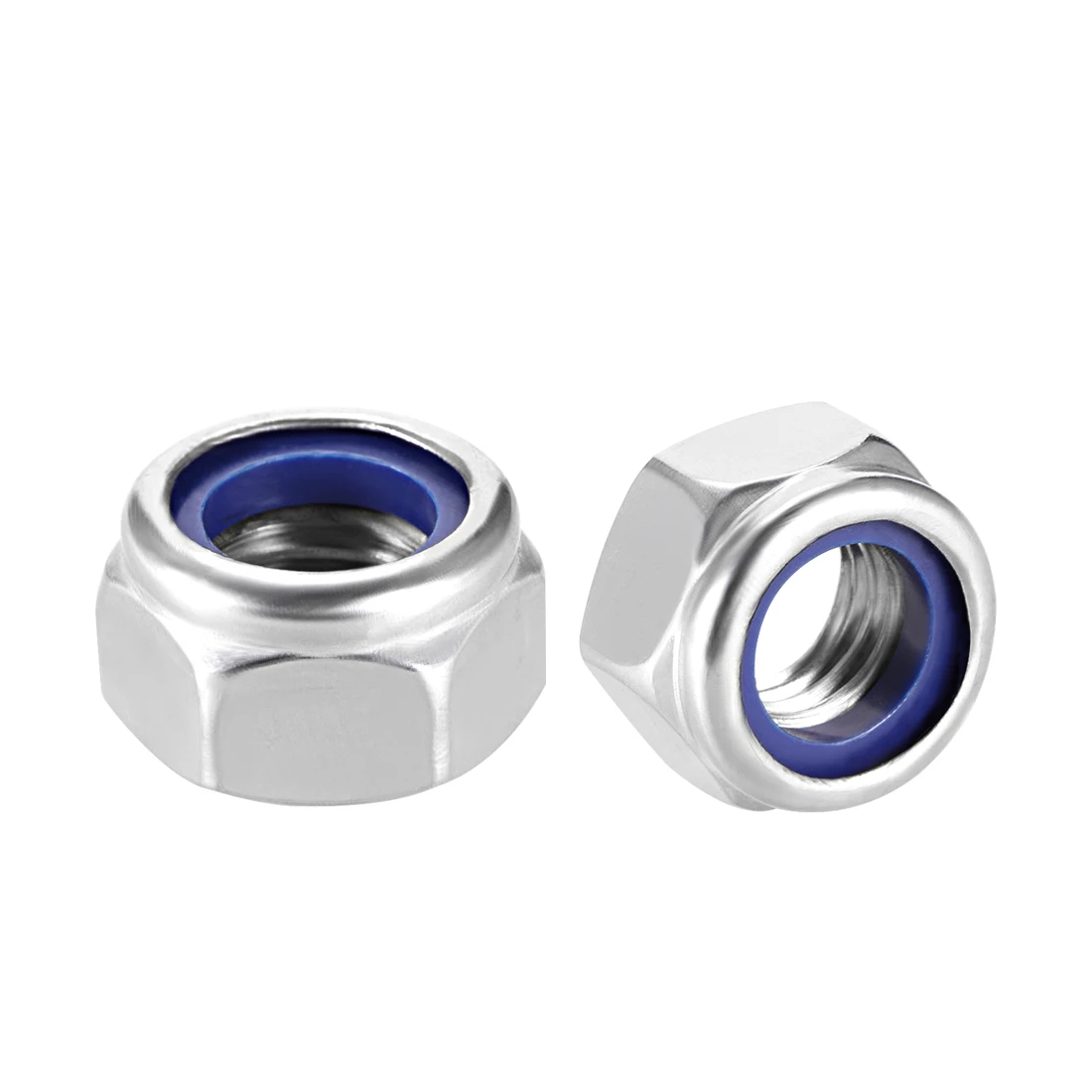 

uxcell Nylon Insert Hex Lock Nuts, 304 Stainless Steel, Plain Finish, 4 Pcs M12 4pcs