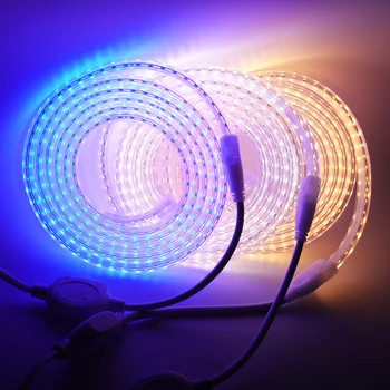 

Waterproof LED Strip Light 220V 110V SMD 2835 120LED/m Flexible LED Ribbon Lights Tape String Lamp EU US UK Home Decoration
