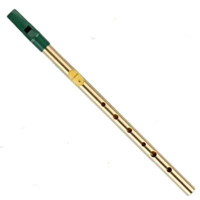 6 отверстий Ариш свисток рекордер флейта музыкальный инструмент медный рекордер как флейта - Цвет: gold D tone