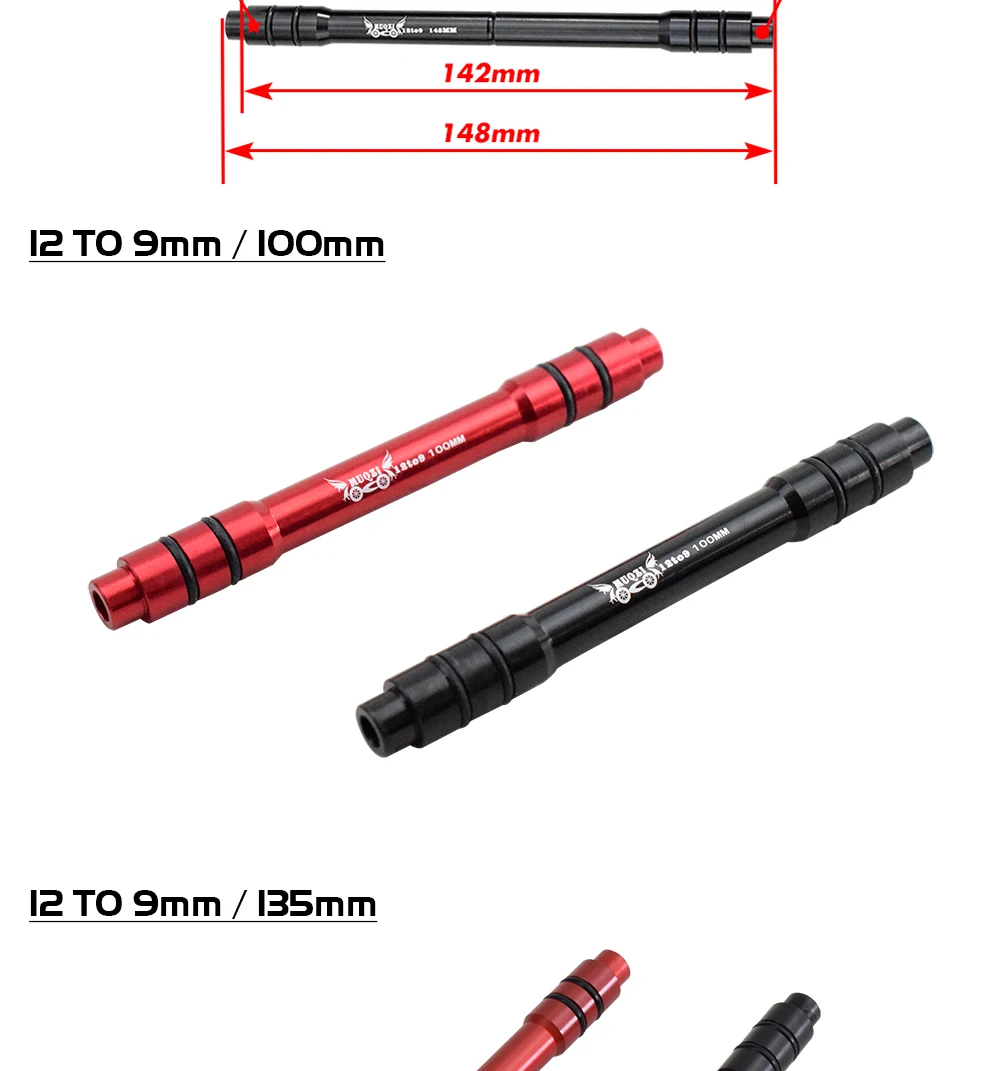Велосипедное колесо из сплава ось втулки быстроразъемного адаптера 100 110 135 142 148 мм ось 12/15 мм до 9 мм MTB MountainBicycle втулка QR адаптер