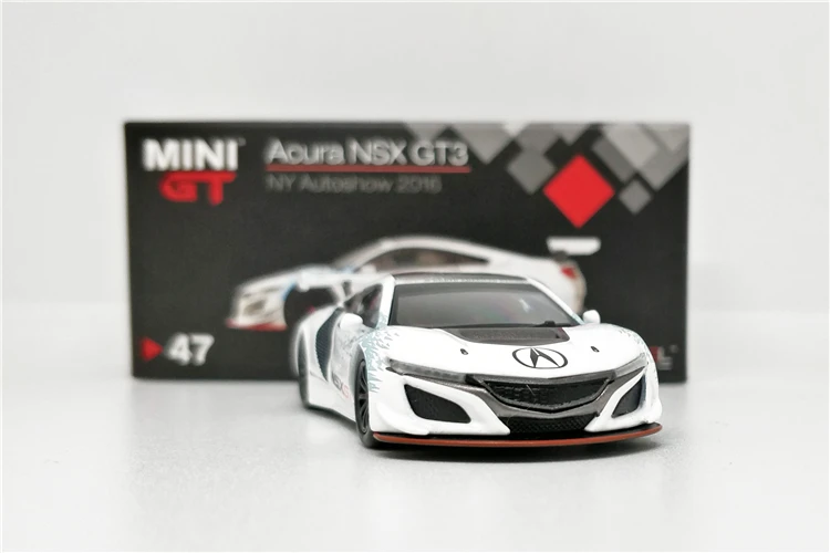 1:64 MINI GT Acura NSX GT3 NY Autoshow mijo USA Exclusive LHD Diecast Model Car