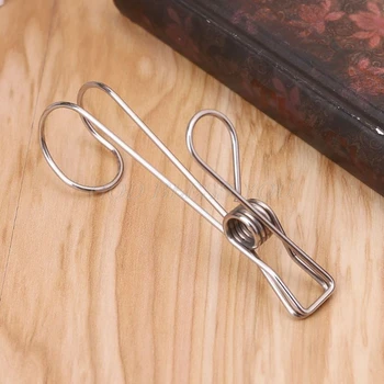 

Portable Laundry Hook Stainless Steel Hanging Clothes Peg Pin Boot Shoes Hanger Holder Clip Photo Postcard Picture Clamp Office
