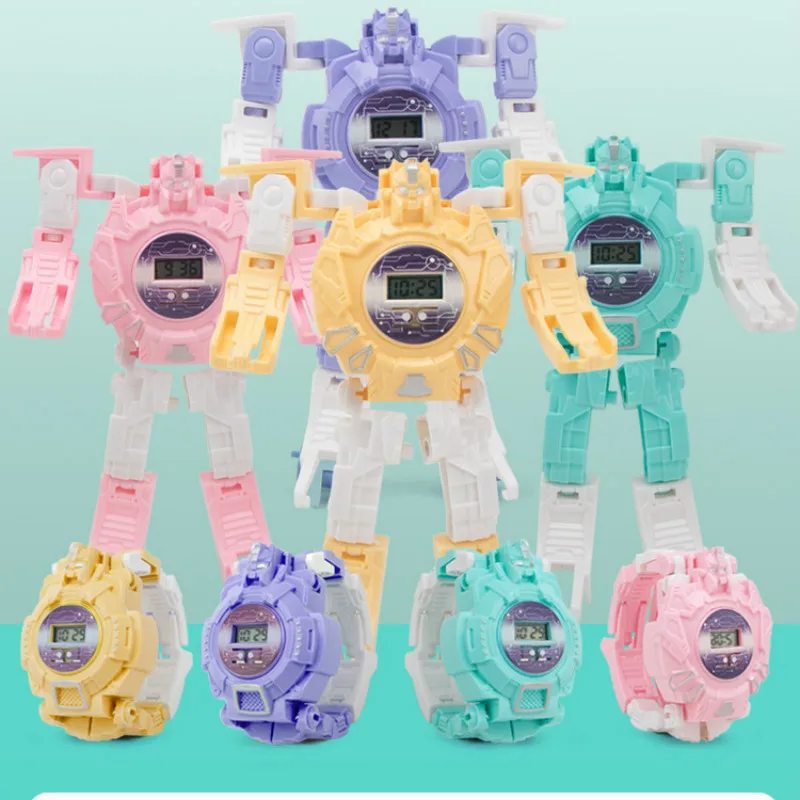 Deformation Toys  The Machine  Electronic Children Watches  Children Gift  Boys and Girls Kids Watches Toy enlarge
