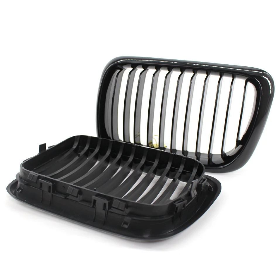 

For BMW 3 Series E36 97-99 318i 320i 325i M3 Middle exhaust grille Car modified bright black Single line grille
