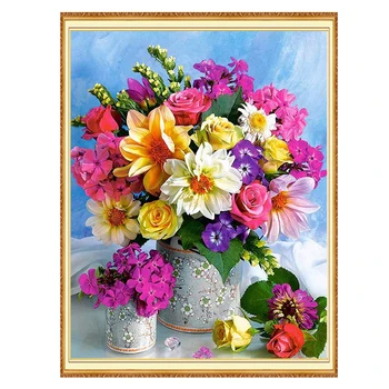 

Meian flower full square diamond 5D DIY Diamond art 3D Diamond painting Kit cross stitch diamond mosaic photo home decor