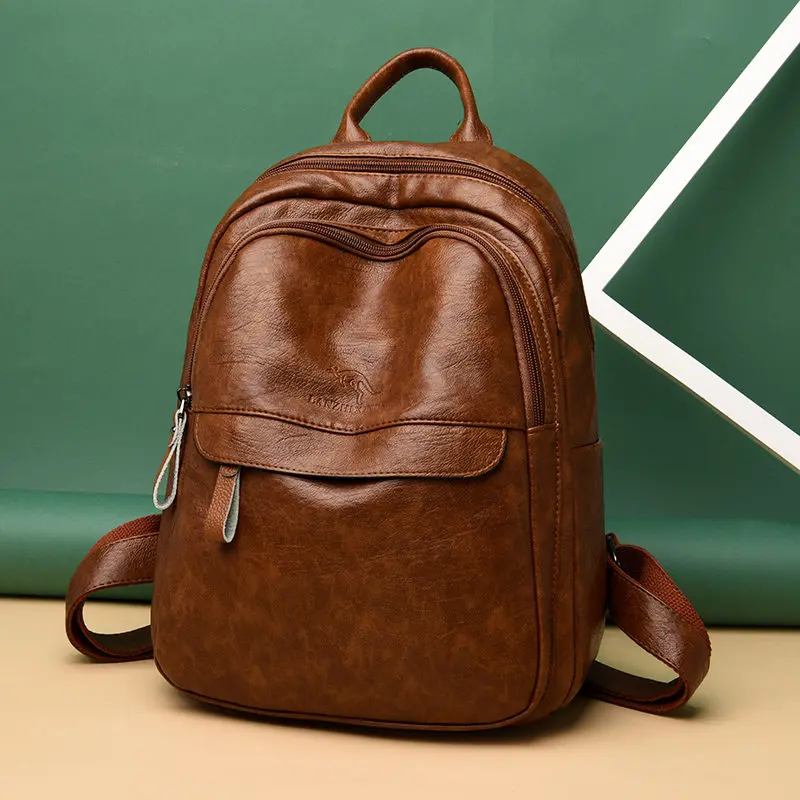 Женские кожаные рюкзаки высокого качества, Женский винтажный рюкзак для путешествий, школьная сумка для девочек, дорожная сумка, женская
