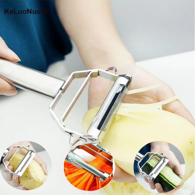 

Stainless Steel Fruit Potato Cucumber Carrot Grater Vegetables Cutter Tool Peeler Double Planing Grater Tools Durable Kitchen G