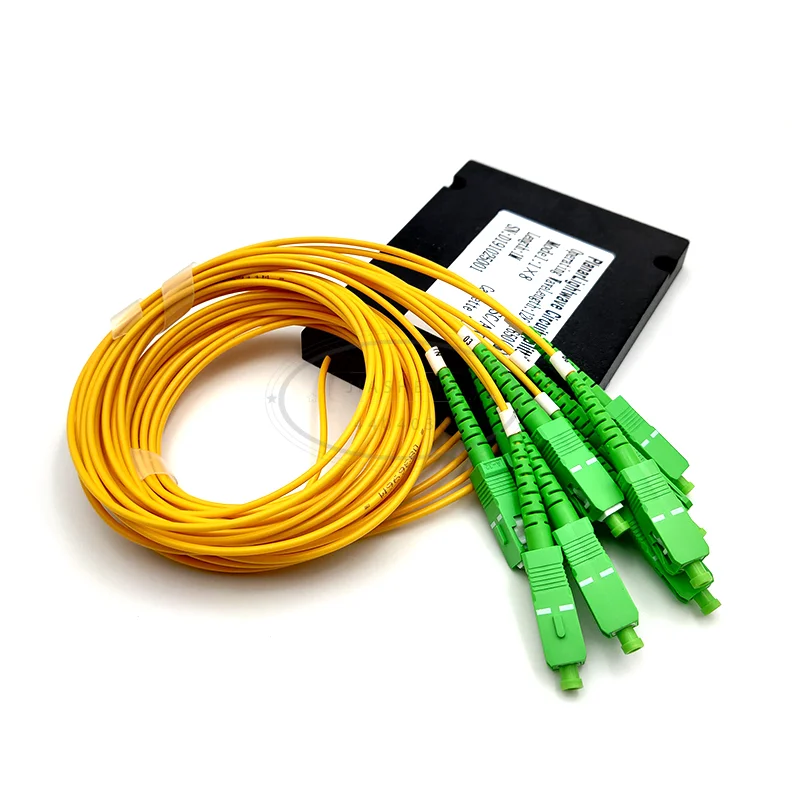 

SC/ APC 1X8 PLC Singlemode Fiber Optical splitter FTTH PLC ABS type