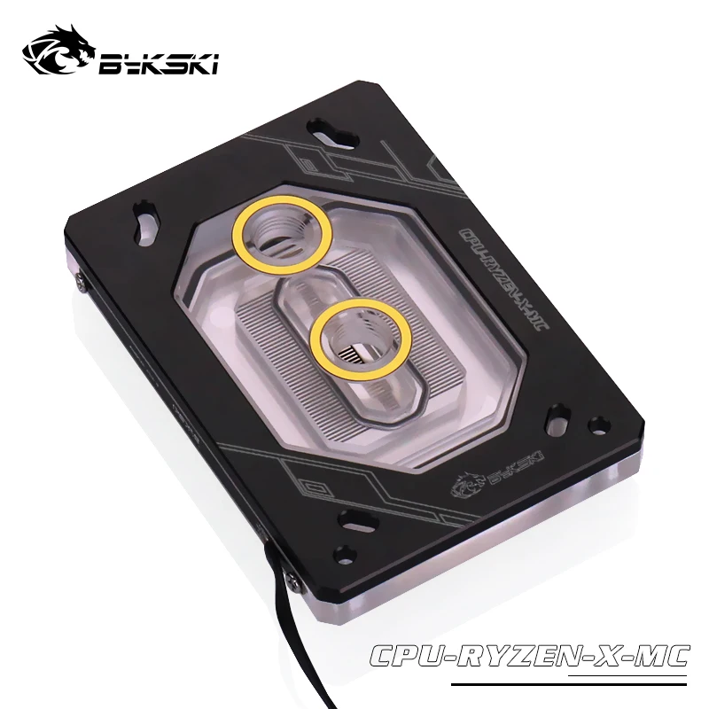 Best Price Bykski CPU Cooler used for Ryzen 3 5 7 ThreadRipper cpu water block silver black 12v 4pin ,5v 3pin light header CPU-RYZEN-X-MC