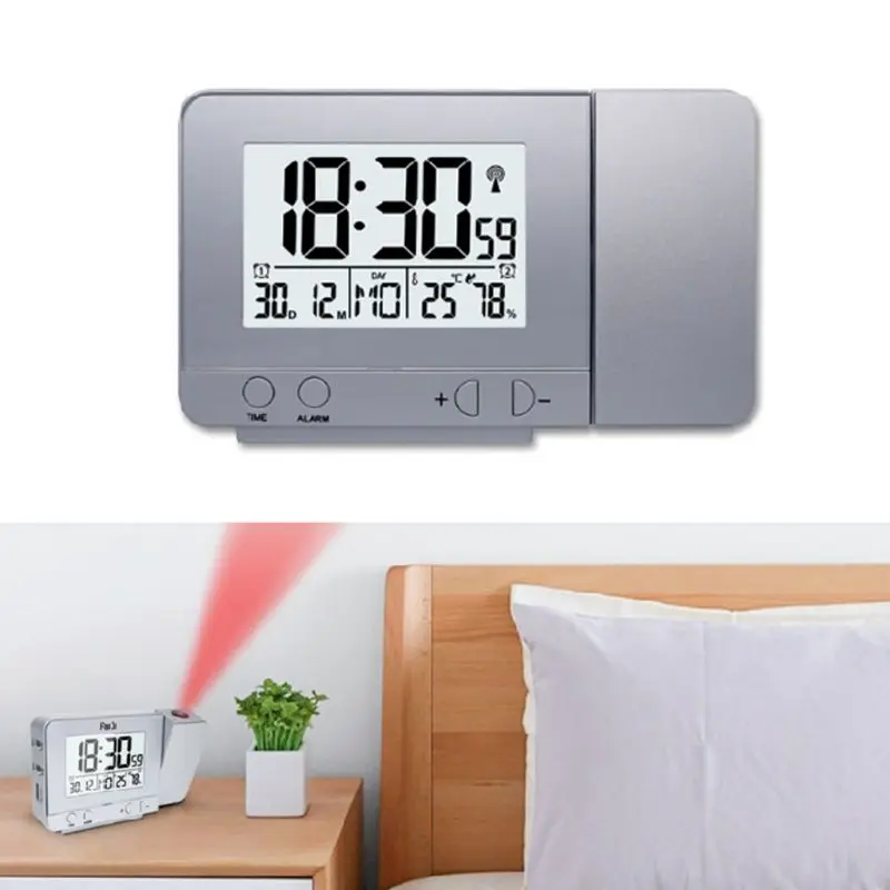 

Multi-function Projection Alarm Clock with Time Temperature Projection LED Screen Alarm Clock USB Charging Clock Good Quality