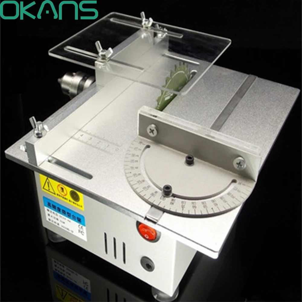 

A full set of Cutting and grinding woodworking table saws Multifunctional DIY mini table saw Silver high precision DC 24V