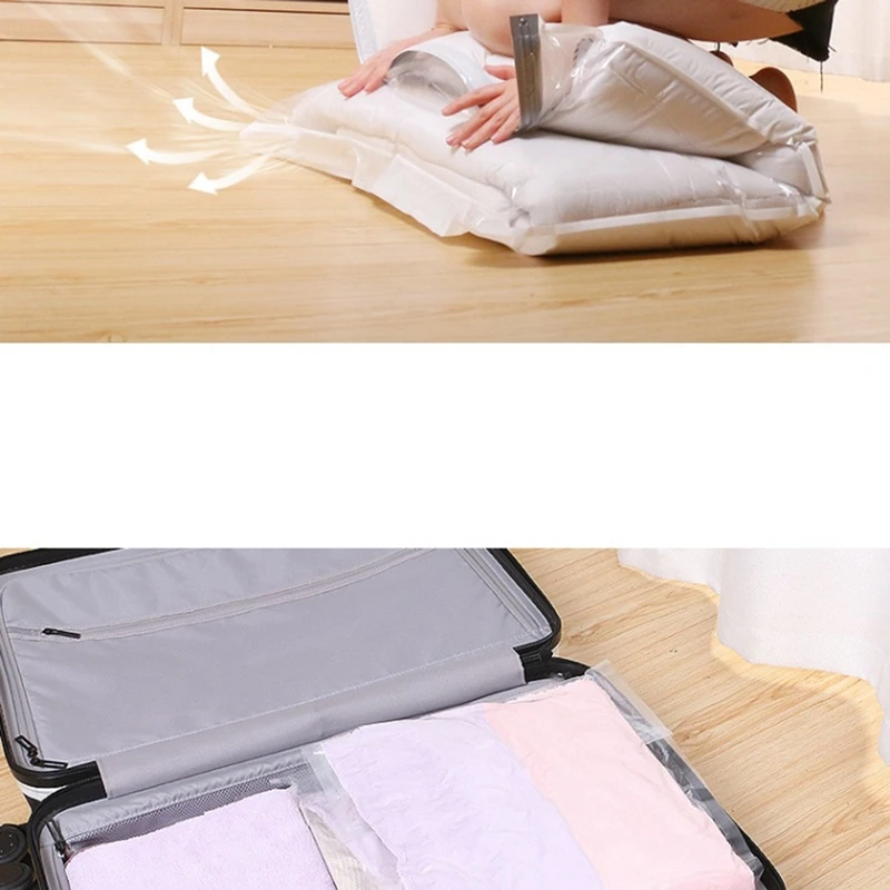 11Pcs Thickened Vacuum Storage Bag Vacuum Compressed Bag with Hand Pump Reusable Blanket Clothes Bag Closet Organizer