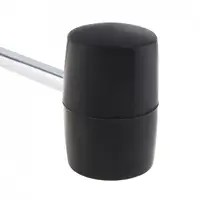 Rubber and Steel 400g Non-elastic Black Rubber Hammer Tile hammer with Round Head and Non-slip Handle DIY Hand Tool 5
