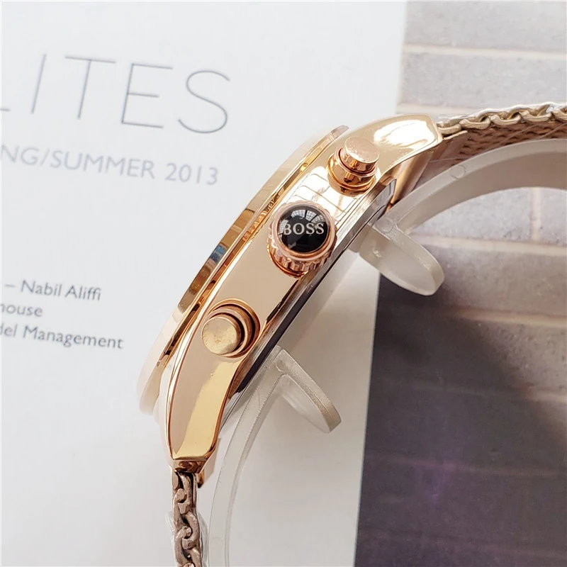 Online Todos los diales trabajo jefe relojes de lujo para Hombre Montre Homme moda cuero Reloj de cuarzo hombres vestir de negocios Reloj de Hombre Reloj