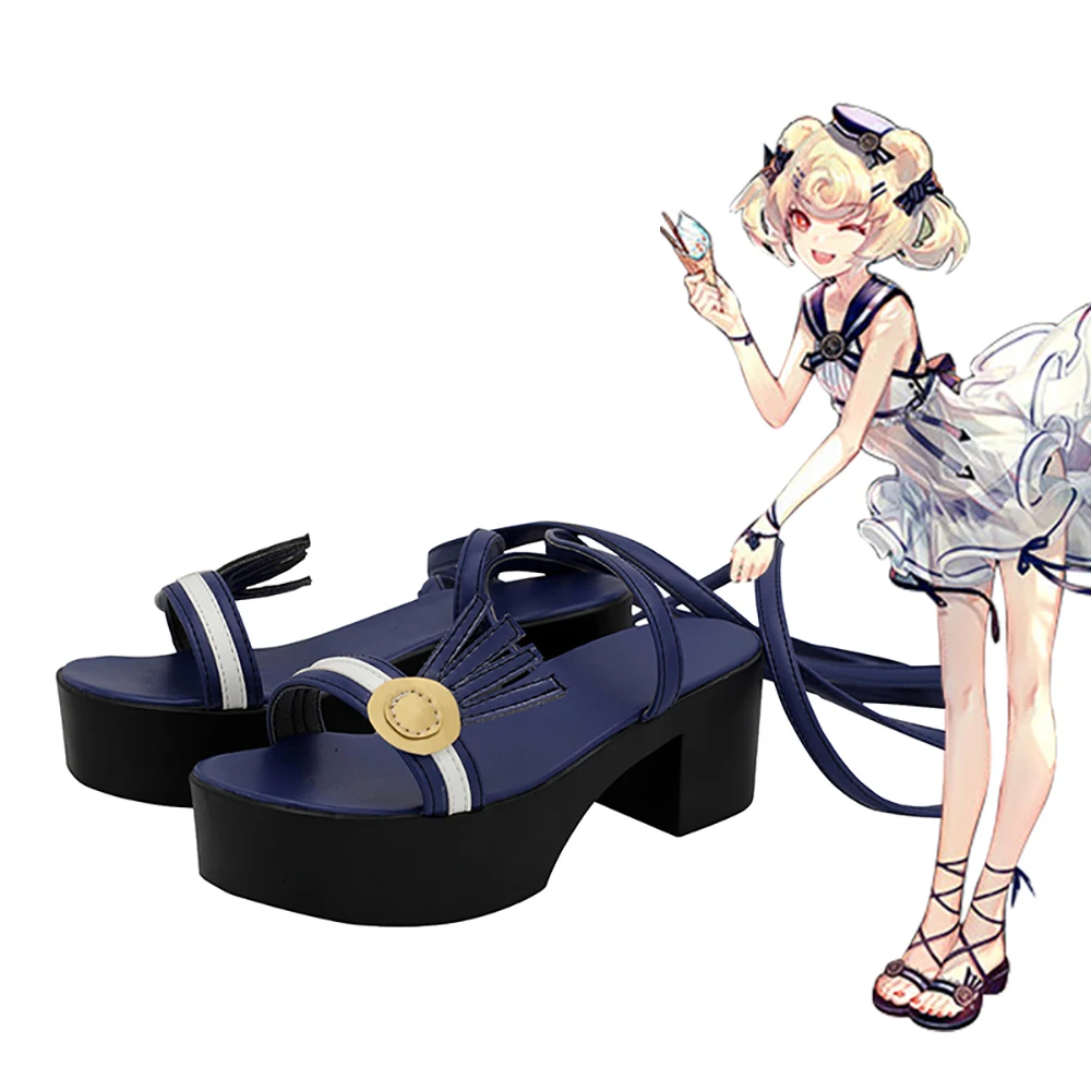 

Обувь для косплея Game arrym, синие сандалии, изготовленные на заказ