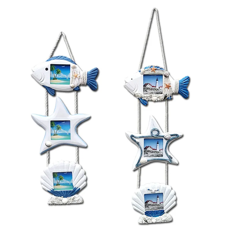 

TT фото с видом Средиземноморья настенная украшенная Тройная фоторамка вход ресторан спальня детская комната фоторамка