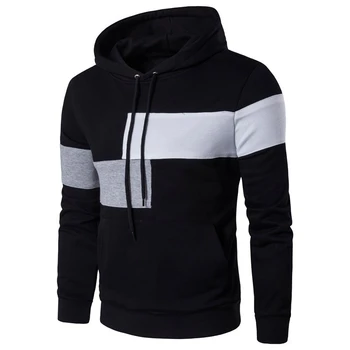 

Men's hooded Pullover Pacthwork Cotton soft comfortable Autumn Winter Thick Long Sleeve Clothes Knitted Casual Wool Sweaters