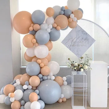 

108pcs Wedding Decoration Latex Balloons Garland Pink Grey Peach Balloon Garland Kit Arch Birthday Party Decorations Adult