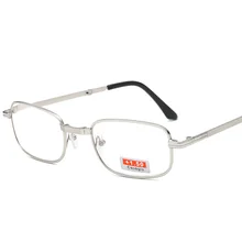 Новая мода покрытые очки для чтения полная Рамка унисекс, металлические очки для чтения Изысканная Смола Складная Лампа удобные очки