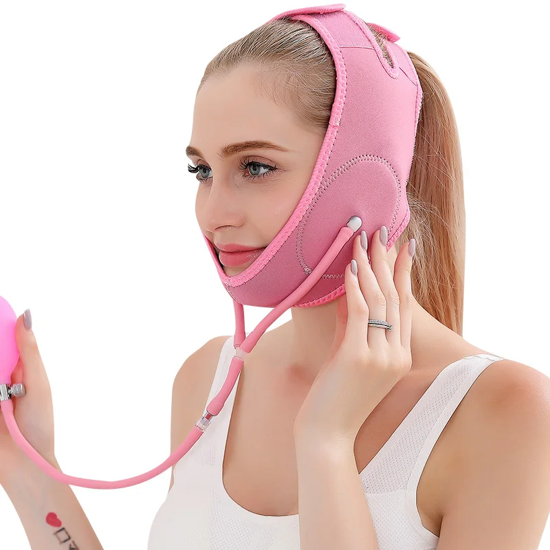 

New Gas supercharging Face Lift Tools Anti Cellulite Thin Face Bandage Mask Slimming Belt Facial Thin Masseter Double Chin Belt