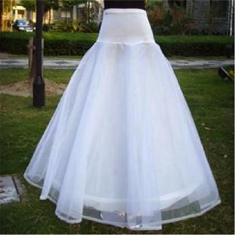 

Lace Petticoats 2016 Applique Edge Long Tulle A Line Petticoat for Wedding Dress Prom Cheap Wedding Bridal Underskirt Petticoats