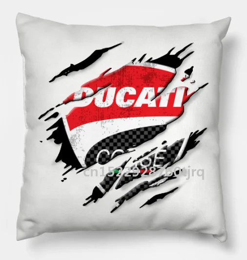 photo color Новинка; Лидер продаж; Ducati Логотип на молнии Подушка Чехол Печать Подушка Чехол хлопок подушки Чехол размером 45*45 см 55X55 см(две стороны - Цвет: photo color