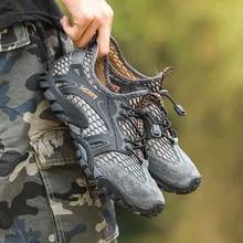 Высокие воздухопроницаемые кроссовки для мужчин; водонепроницаемая обувь; уличные кроссовки для альпинизма и пешего туризма; нескользящие кроссовки; Adulto Sapato Masculino; Мужская обувь для отдыха