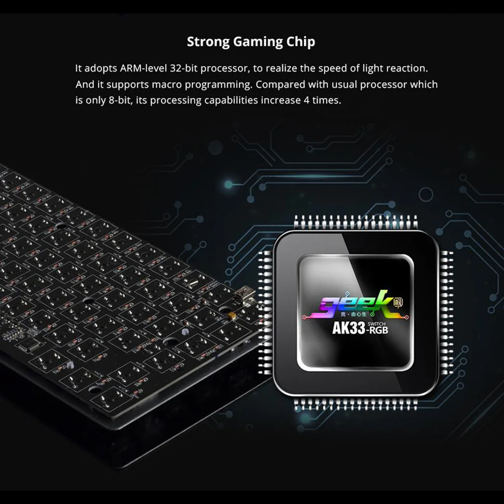 RGB Mechanical Keyboard Mini 82 Keys Layout Blue Black Switches Wired Portable Mechanical Keyboard Mini Gaming Keyboard