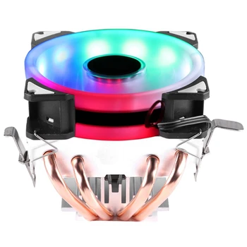 

DELEFUN CPU Cooler 4 Pure Copper Heat Pipe Cooling Tower Down Pressure Cooling System 9 cm CPU Cooling Fan CPU Radiator for AMD