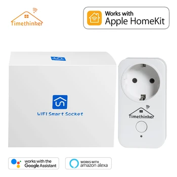 

Timethinker 3Pcs Smart Home WiFi Homekit Socket EU US AU UK Plugs for Apple Homekit Siri Alexa Google Home Remote Control Outlet