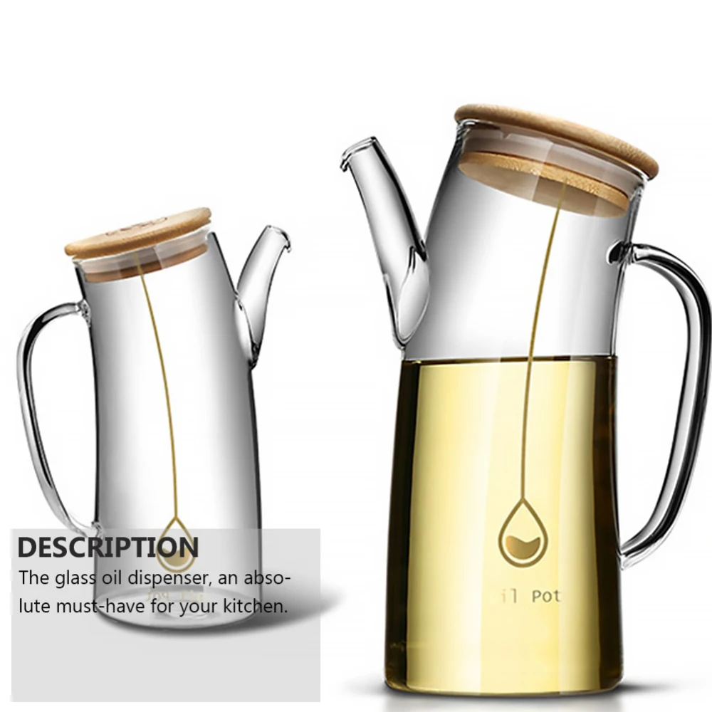 Pot de Rangement Étanche en Verre pour Huile d'Olive et Vinaigre