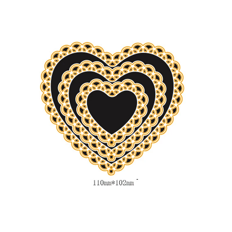 Lace Heart Metal Cutting Dies 02