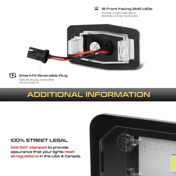 

Bulbs License Plate Light For Miata Tribute MPV 1999-2005 Parts Replacement Auto 1 pair White Lamp